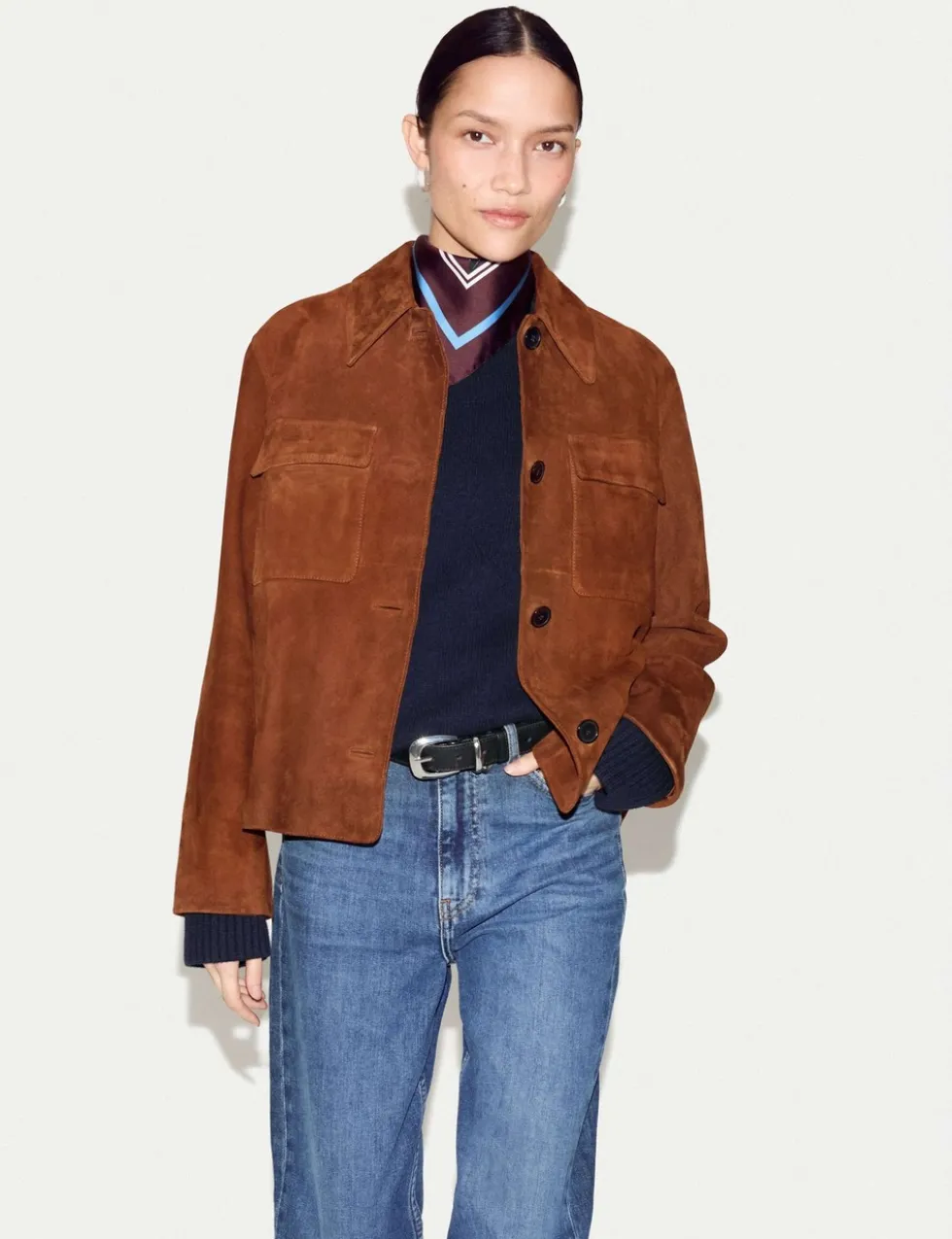 Wool Rich Saddle Crew Neck Jumper