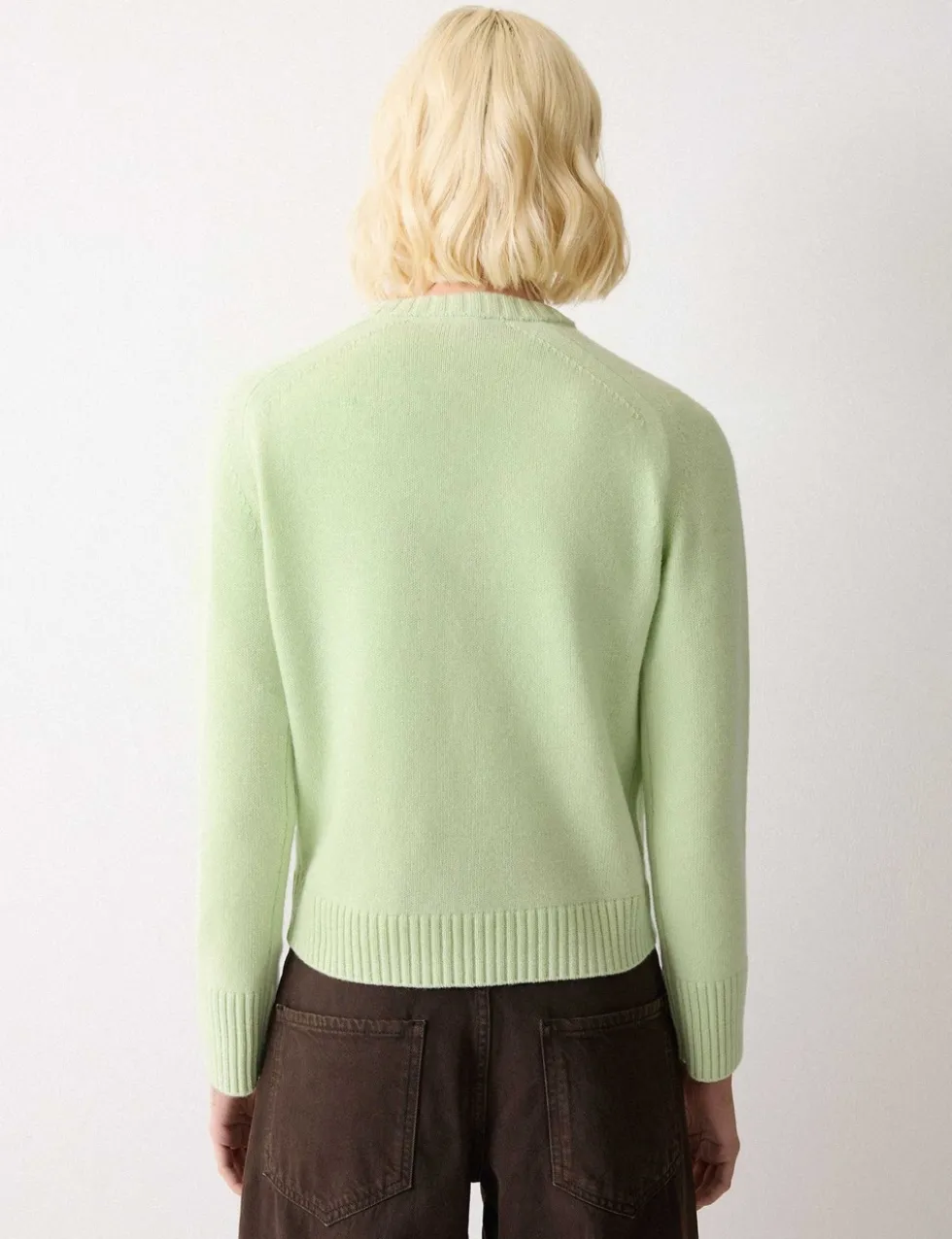 Wool Rich Saddle Crew Neck Jumper