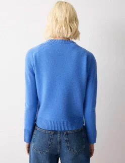 Wool Rich Saddle Crew Neck Jumper
