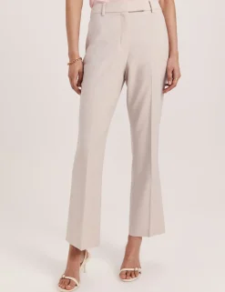 Wool Rich Straight Leg Cropped Trousers