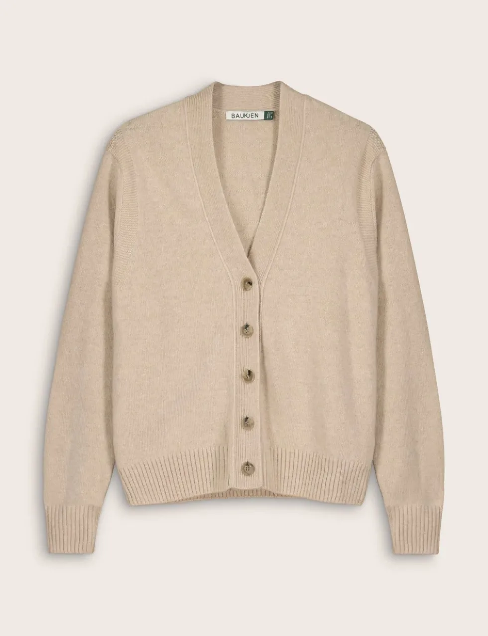 Wool Rich V-Neck Cardigan with Cashmere