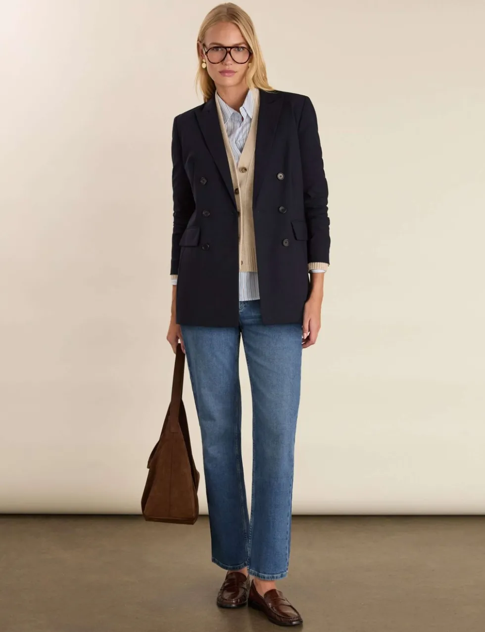 Wool Rich V-Neck Cardigan with Cashmere