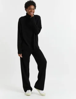 Wool Rich with Cashmere Roll Neck Relaxed Jumper