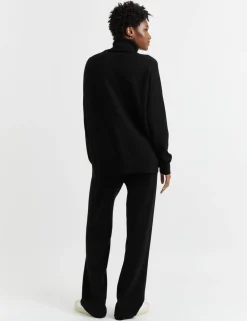 Wool Rich with Cashmere Roll Neck Relaxed Jumper