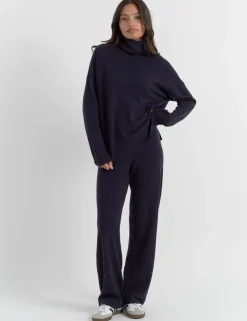 Wool Rich with Cashmere Roll Neck Relaxed Jumper