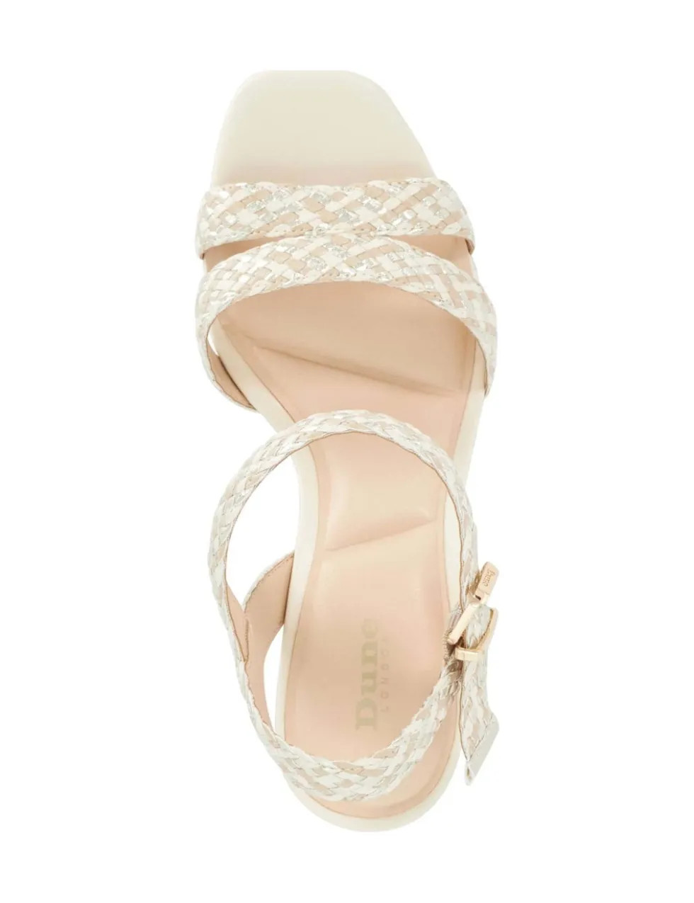 Woven Ankle Strap Block Heel Sandals