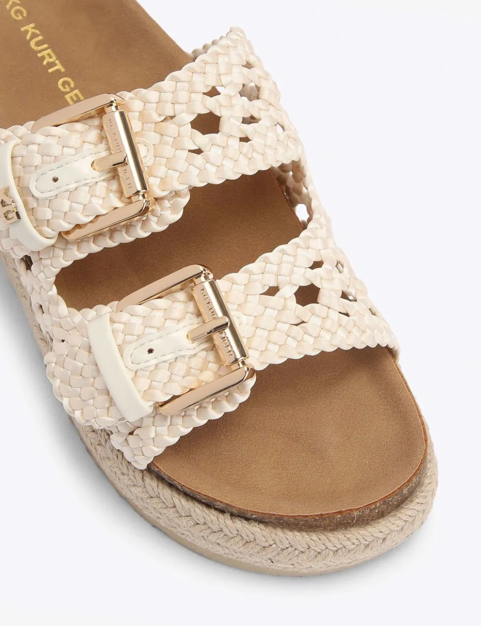 Woven Buckle Flatform Sandals