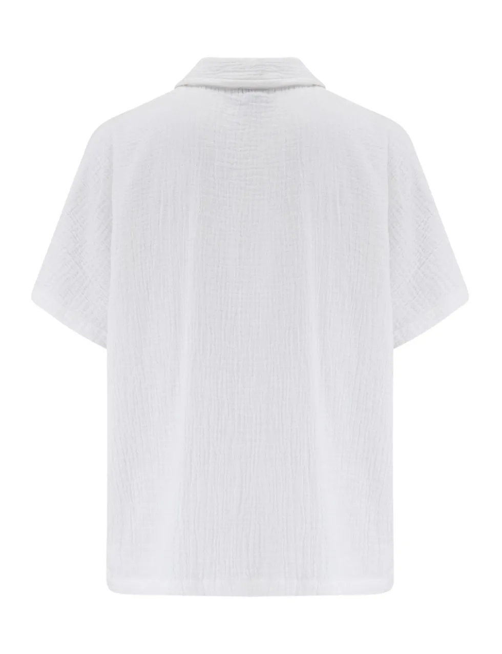 Woven Double Cloth Revere Collar Shirt and Short Pyjama Set