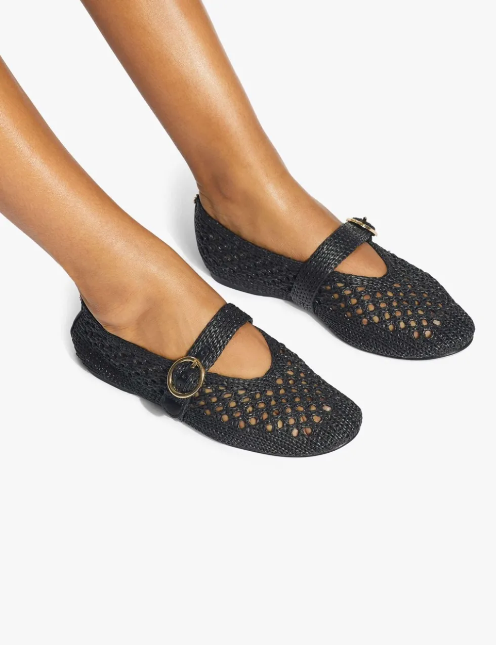 Woven Flat Ballet Pumps