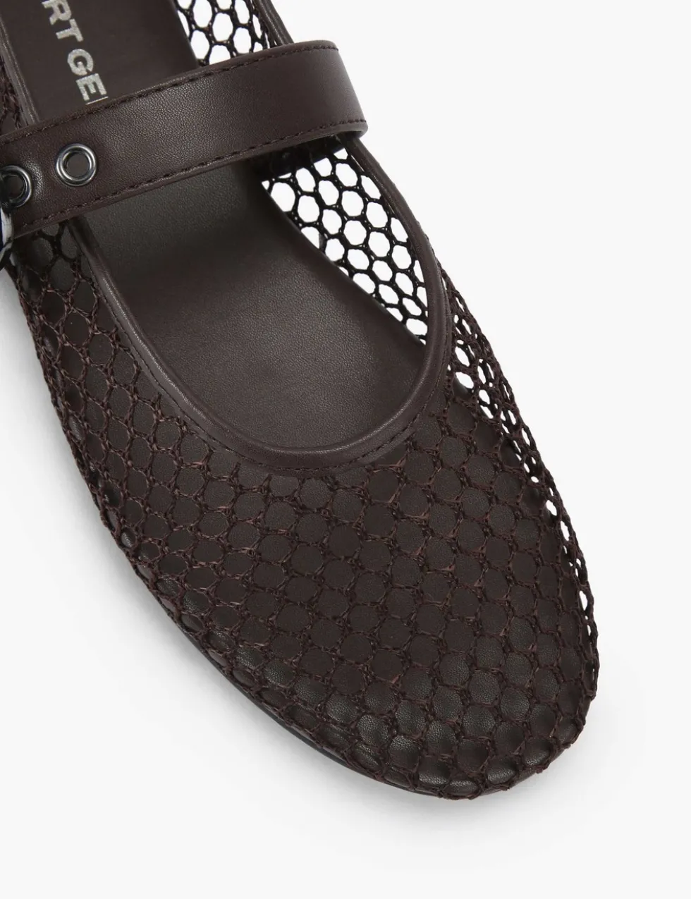 Woven Mesh Detail Flat Ballet Pumps