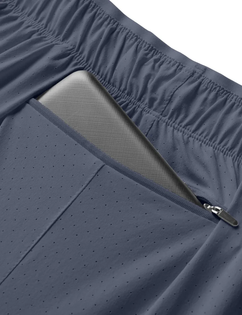 Woven Stretch Zip Pocket Running Shorts