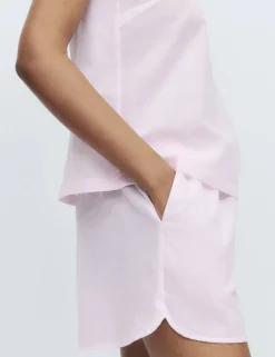 Woven Striped Cami Shortie Pyjama Set