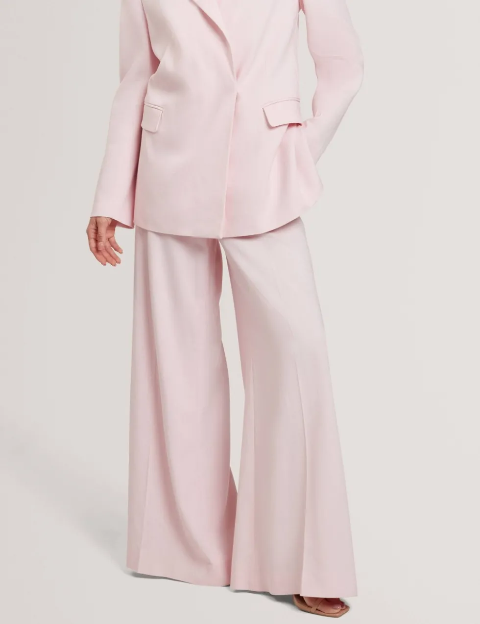 Woven Tailored Wide Leg Trousers