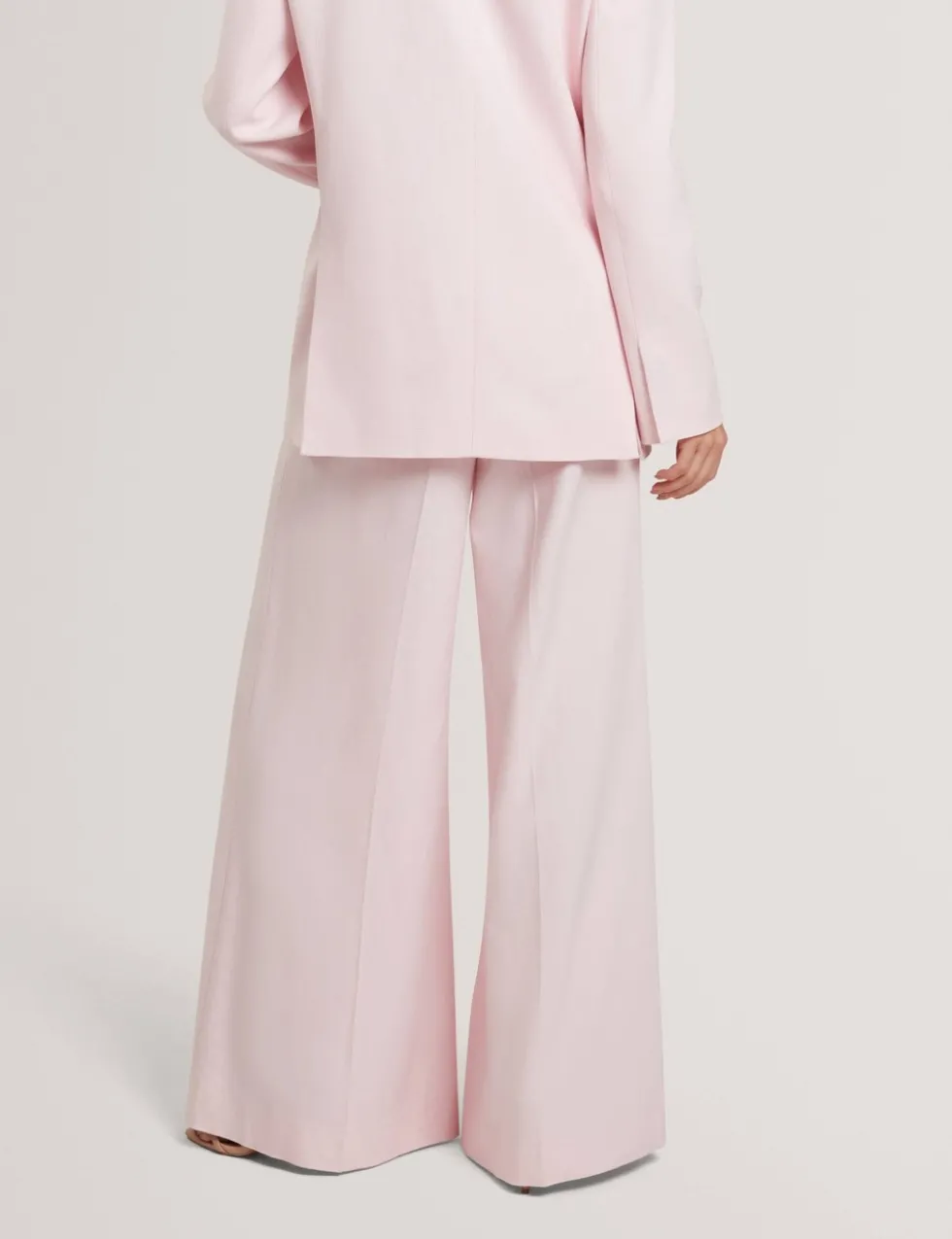 Woven Tailored Wide Leg Trousers