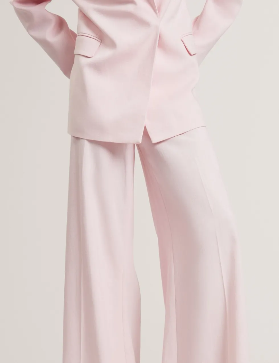 Woven Tailored Wide Leg Trousers