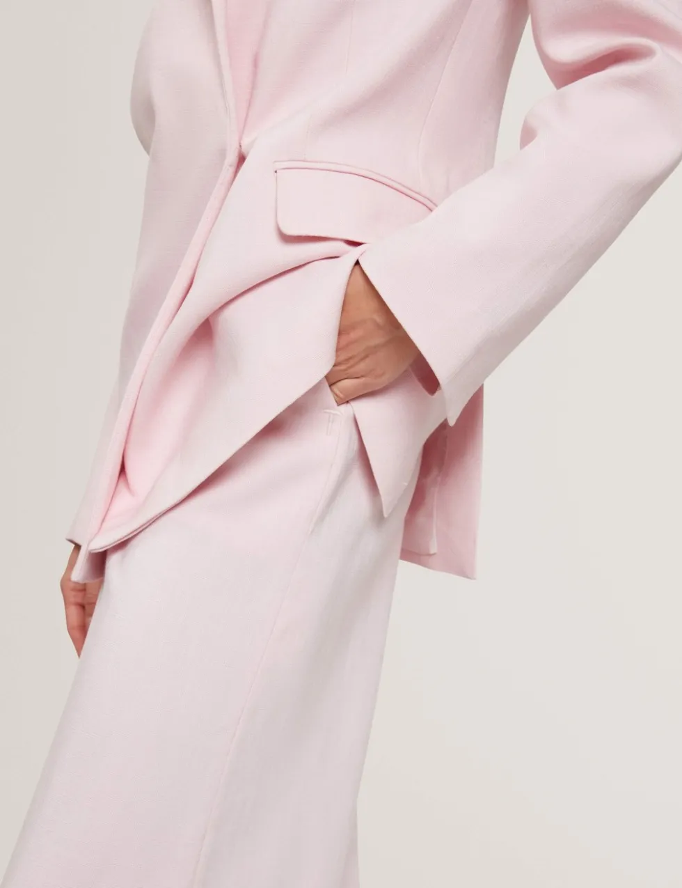 Woven Tailored Wide Leg Trousers