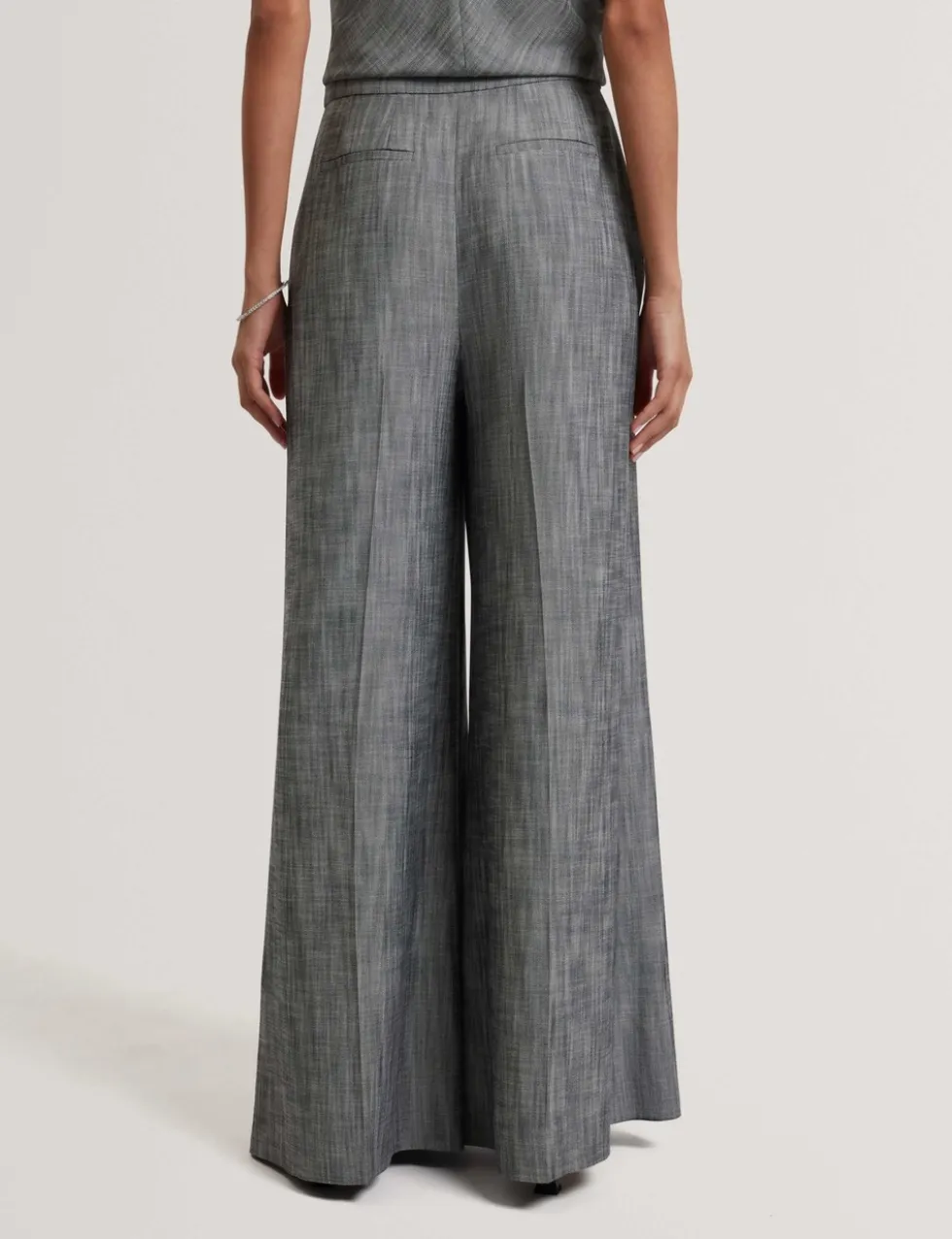 Woven Tailored Wide Leg Trousers