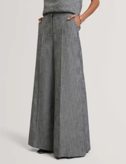 Woven Tailored Wide Leg Trousers