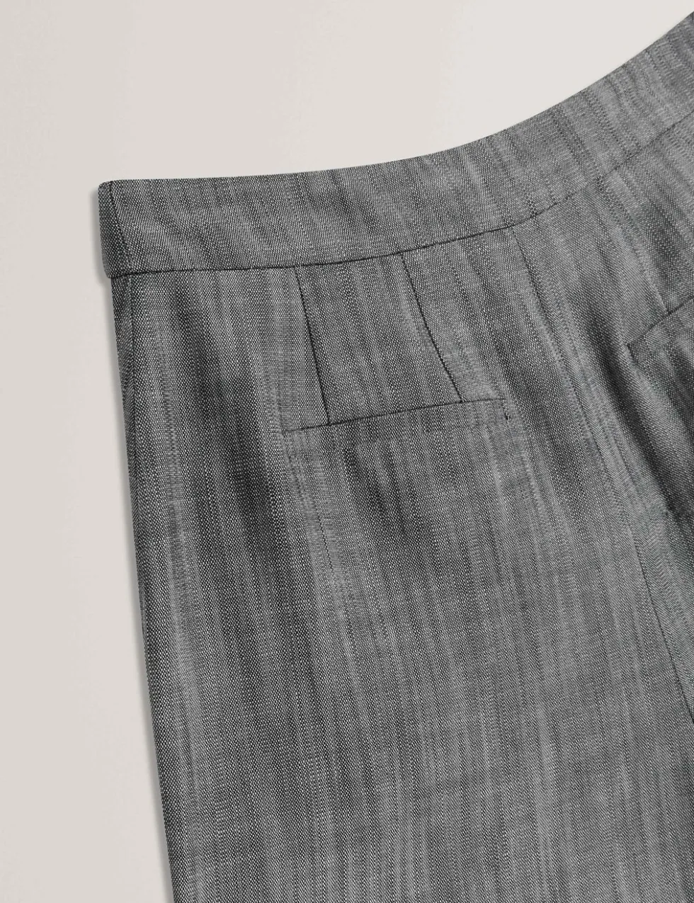 Woven Tailored Wide Leg Trousers