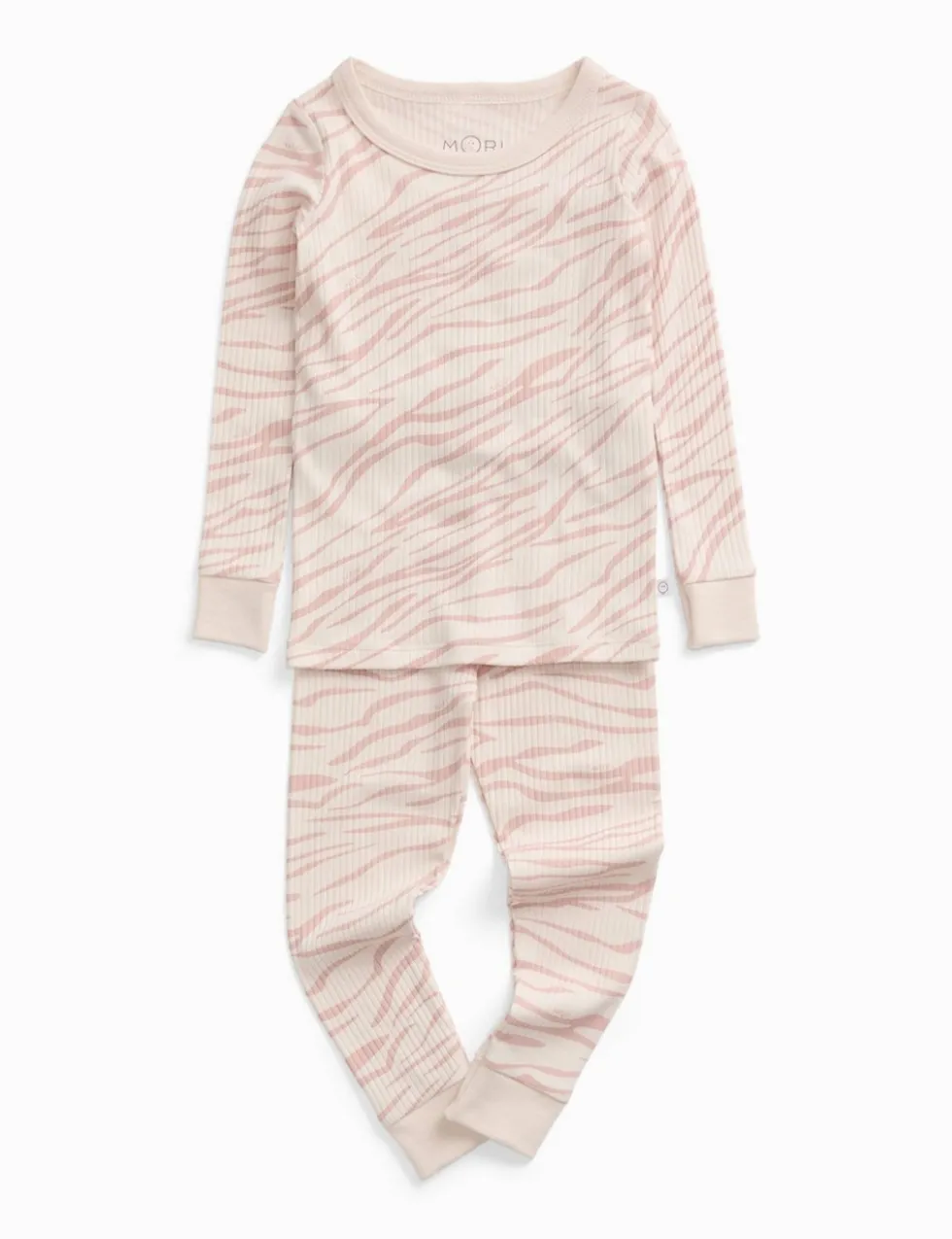 Zebra Print Ribbed Pyjamas with Cotton (6 Mths-6 Yrs)