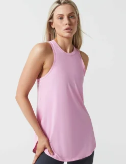 Zela Crew Neck Racer Back Longline Vest Top