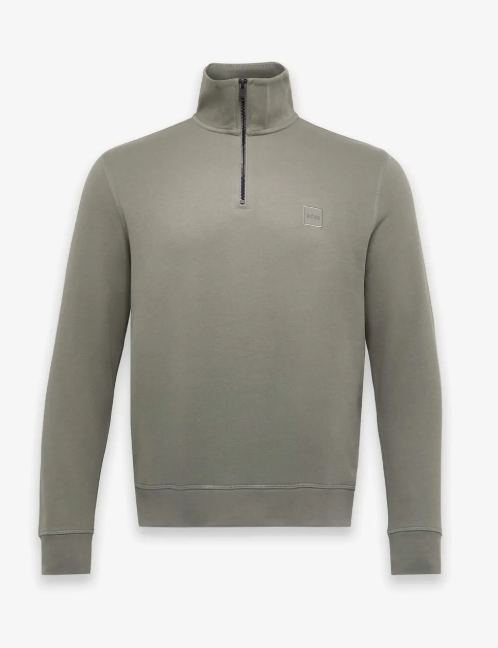 Zetrust Pure Cotton Funnel Neck Half Zip Sweatshirt