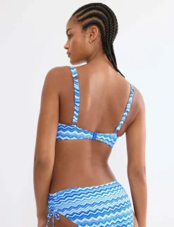 Zig Zag Ruched Bikini Bottoms