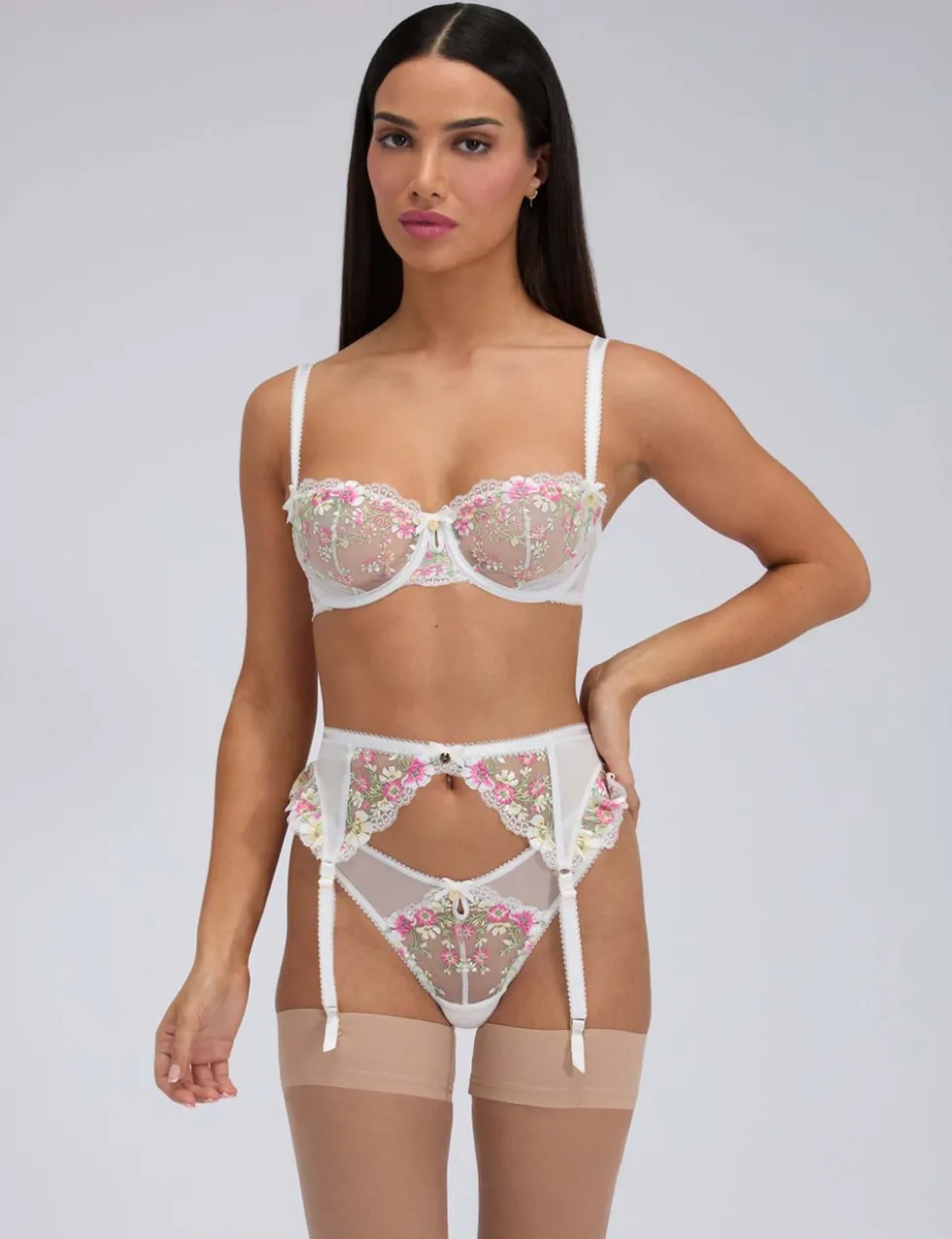 Zinnia Embroidered Thong