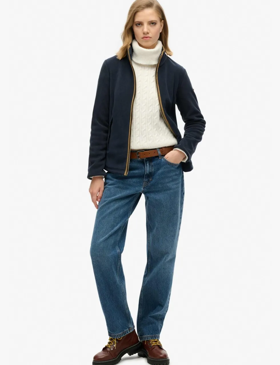 Zip Up Slim Fleece Jacket