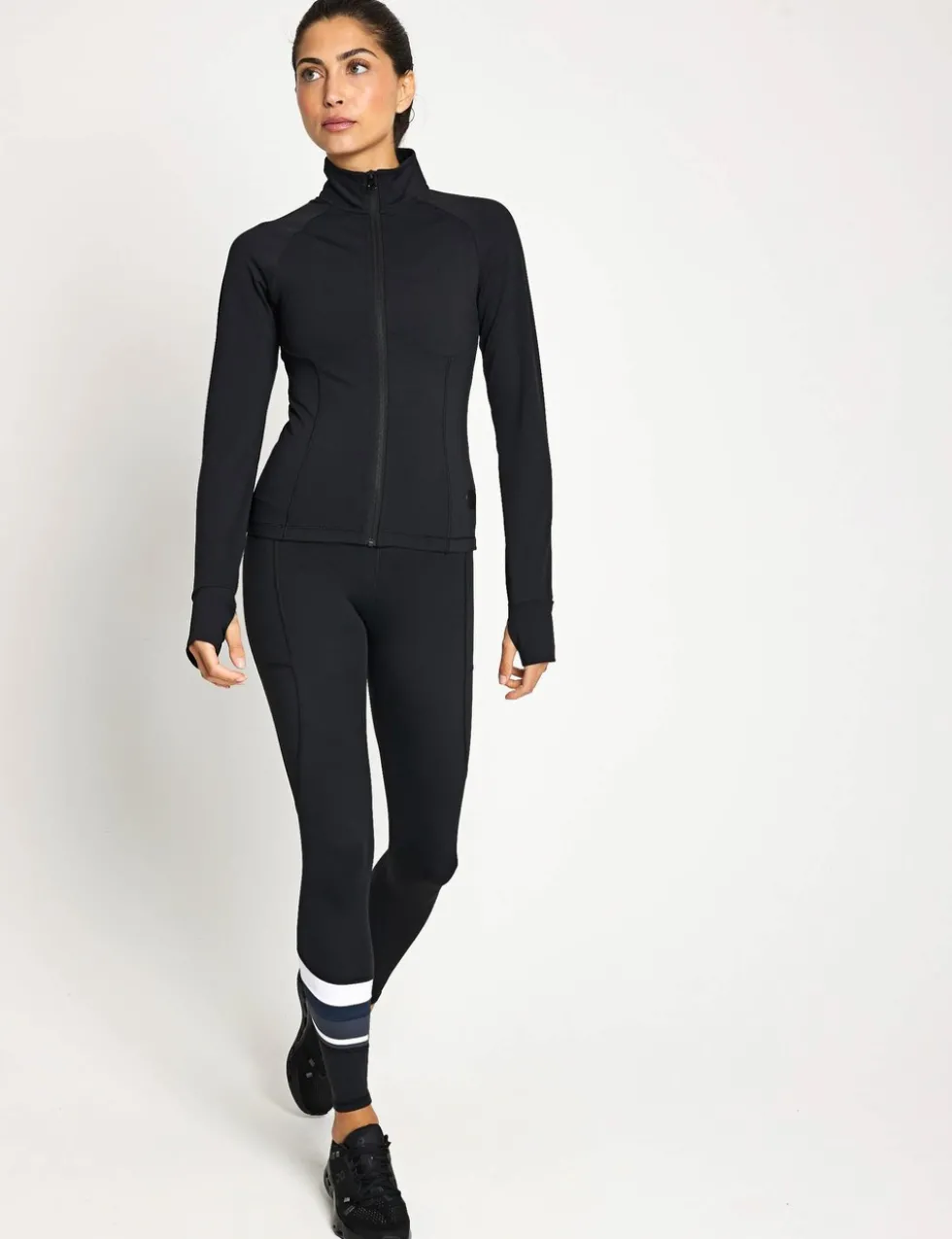 Zuri Funnel Neck Zip Up Top